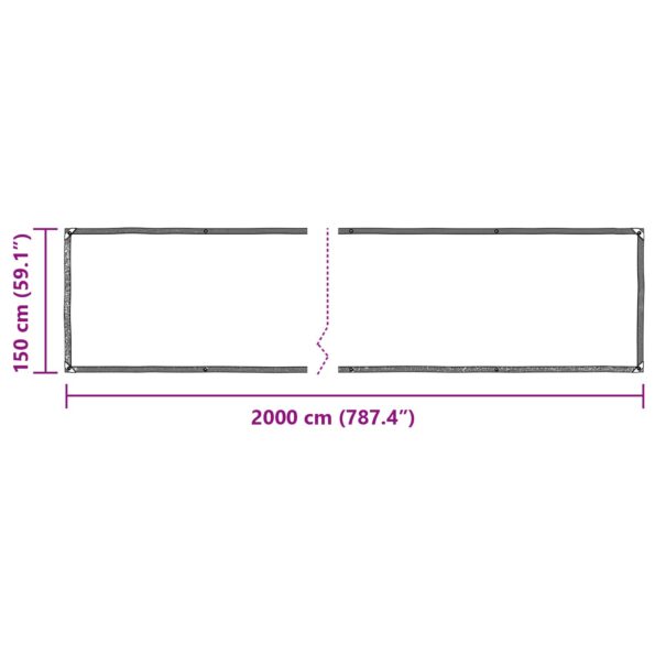 vidaXL Plachta Priehľadná 20 x 1,5 m PE – Obrázok 10