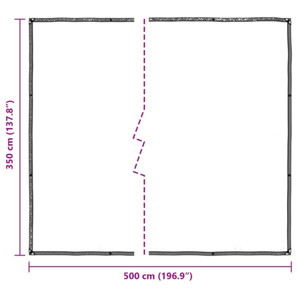 vidaXL Plachta Priehľadná 5 × 3,5 m PE – Obrázok 10