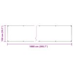 vidaXL Plachta 350 gsm Priehľadná 10 x 1,5 m PVC – Obrázok 10