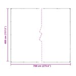 vidaXL Plachta 350 gsm Priehľadná 7 x 4 m PVC – Obrázok 10
