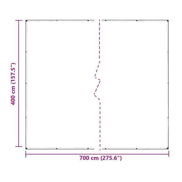 vidaXL Plachta 350 gsm Priehľadná 7 x 4 m PVC – Obrázok 10