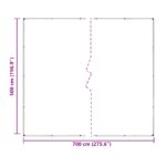 vidaXL Plachta 350 gsm Priehľadná 7 x 5 m PVC – Obrázok 10