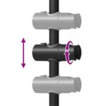 vidaXL Držiak na sprchovú hlavu Čierna 71 cm Nehrdzavejúca oceľ – Obrázok 10