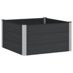 vidaXL Vyvýšený záhradný záhon Čierna 100 x 100 x 54 cm – Obrázok 2