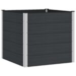 vidaXL Vyvýšený záhradný záhon Čierna 100 x 100 x 91 cm – Obrázok 2