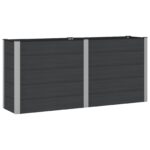 vidaXL Vyvýšený záhradný záhon Čierna 200 x 50 x 91 cm – Obrázok 2