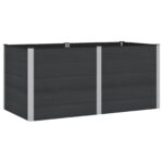 vidaXL Vyvýšený záhradný záhon Čierna 200 x 100 x 91 cm – Obrázok 2