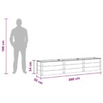 vidaXL Vyvýšený záhradný záhon Čierna 300 x 50 x 54 cm – Obrázok 7