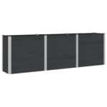 vidaXL Vyvýšený záhradný záhon Čierna 300 x 50 x 91 cm – Obrázok 2