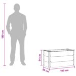 vidaXL Vyvýšený záhradný záhon Hnedá 100 x 50 x 54 cm – Obrázok 7