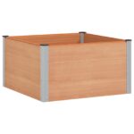 vidaXL Vyvýšený záhradný záhon Hnedá 100 x 100 x 54 cm – Obrázok 2