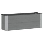 vidaXL Vyvýšený záhradný záhon Sivá 100 x 30 x 36 cm – Obrázok 2