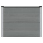 vidaXL Vyvýšený záhradný záhon Sivá 100 x 30 x 72 cm – Obrázok 3