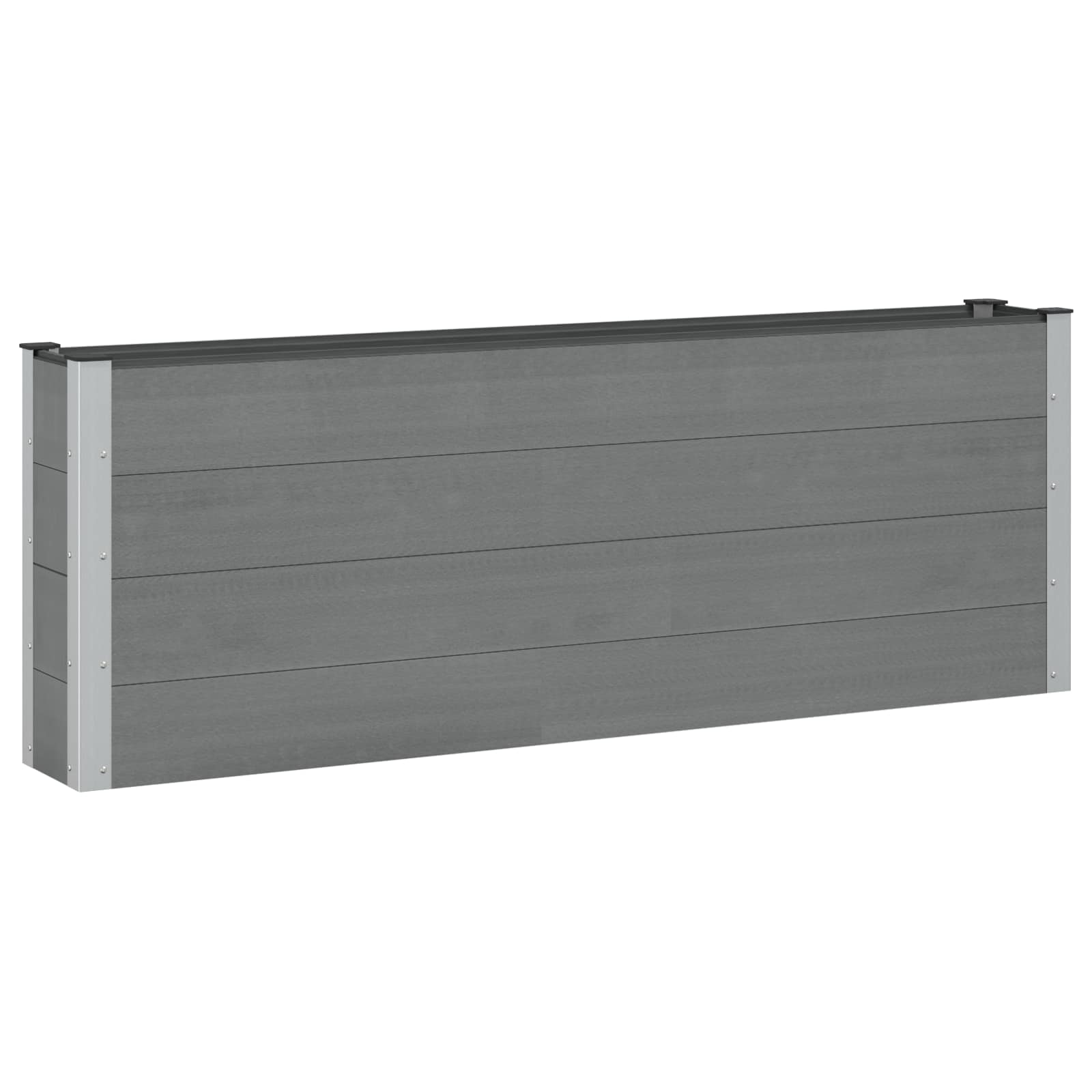 42039023_1.jpg vidaXL Vyvýšený záhradný záhon Sivá 200 x 30 x 72 cm WPC a hliník – Obrázok 1