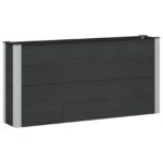 vidaXL Vyvýšený záhradný záhon Čierna 150 x 30 x 72 cm – Obrázok 2
