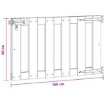 vidaXL Záhradná brána 100 x 60 cm WPC a hliník Čierna – Obrázok 6