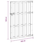 vidaXL Záhradná brána 100 x 150 cm WPC a hliník Čierna – Obrázok 6