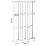 vidaXL Záhradná brána 100 x 180 cm WPC a hliník Čierna – Obrázok 6