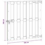 vidaXL Záhradná brána 100 x 100 cm WPC a hliník Hnedá – Obrázok 6