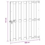 vidaXL Záhradná brána 100 x 112 cm WPC a hliník Hnedá – Obrázok 6