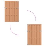 vidaXL Záhradná brána 100 x 150 cm WPC a hliník Hnedá – Obrázok 5