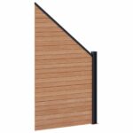 vidaXL Súprava plotov 95 x 180 cm WPC a hliník Hnedá – Obrázok 4