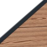 vidaXL Súprava plotov 95 x 180 cm WPC a hliník Hnedá – Obrázok 5