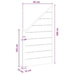 vidaXL Súprava plotov 95 x 180 cm WPC a hliník Čierna – Obrázok 6