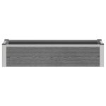 vidaXL Vyvýšený záhradný záhon Sivá 100 x 30 x 22 cm WPC a hliník – Obrázok 4