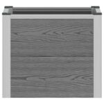 vidaXL Vyvýšený záhradný záhon Sivá 50 x 30 x 42 cm WPC a hliník – Obrázok 4