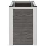 vidaXL Vyvýšený záhradný záhon Sivá 75 x 30 x 42 cm WPC a hliník – Obrázok 5