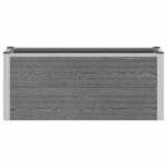 vidaXL Vyvýšený záhradný záhon Sivá 100 x 30 x 42 cm WPC a hliník – Obrázok 4