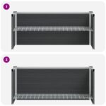 vidaXL Vyvýšený záhradný záhon Sivá 100 x 30 x 42 cm WPC a hliník – Obrázok 9