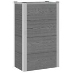 vidaXL Vyvýšený záhradný záhon Sivá 50 x 30 x 82 cm WPC a hliník – Obrázok 2