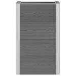 vidaXL Vyvýšený záhradný záhon Sivá 50 x 30 x 82 cm WPC a hliník – Obrázok 4
