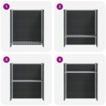 vidaXL Vyvýšený záhradný záhon Sivá 75 x 30 x 82 cm WPC a hliník – Obrázok 10