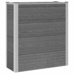 vidaXL Vyvýšený záhradný záhon Sivá 75 x 30 x 82 cm WPC a hliník – Obrázok 2