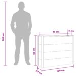vidaXL Vyvýšený záhradný záhon Sivá 100 x 30 x 82 cm WPC a hliník – Obrázok 10