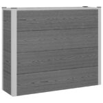 vidaXL Vyvýšený záhradný záhon Sivá 100 x 30 x 82 cm WPC a hliník – Obrázok 2