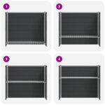 vidaXL Vyvýšený záhradný záhon Sivá 100 x 30 x 82 cm WPC a hliník – Obrázok 9