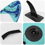vidaXL Inflatovateľná paddleboard HYDROS 305 x 76 x 15 cm Tyrkysová – Obrázok 6