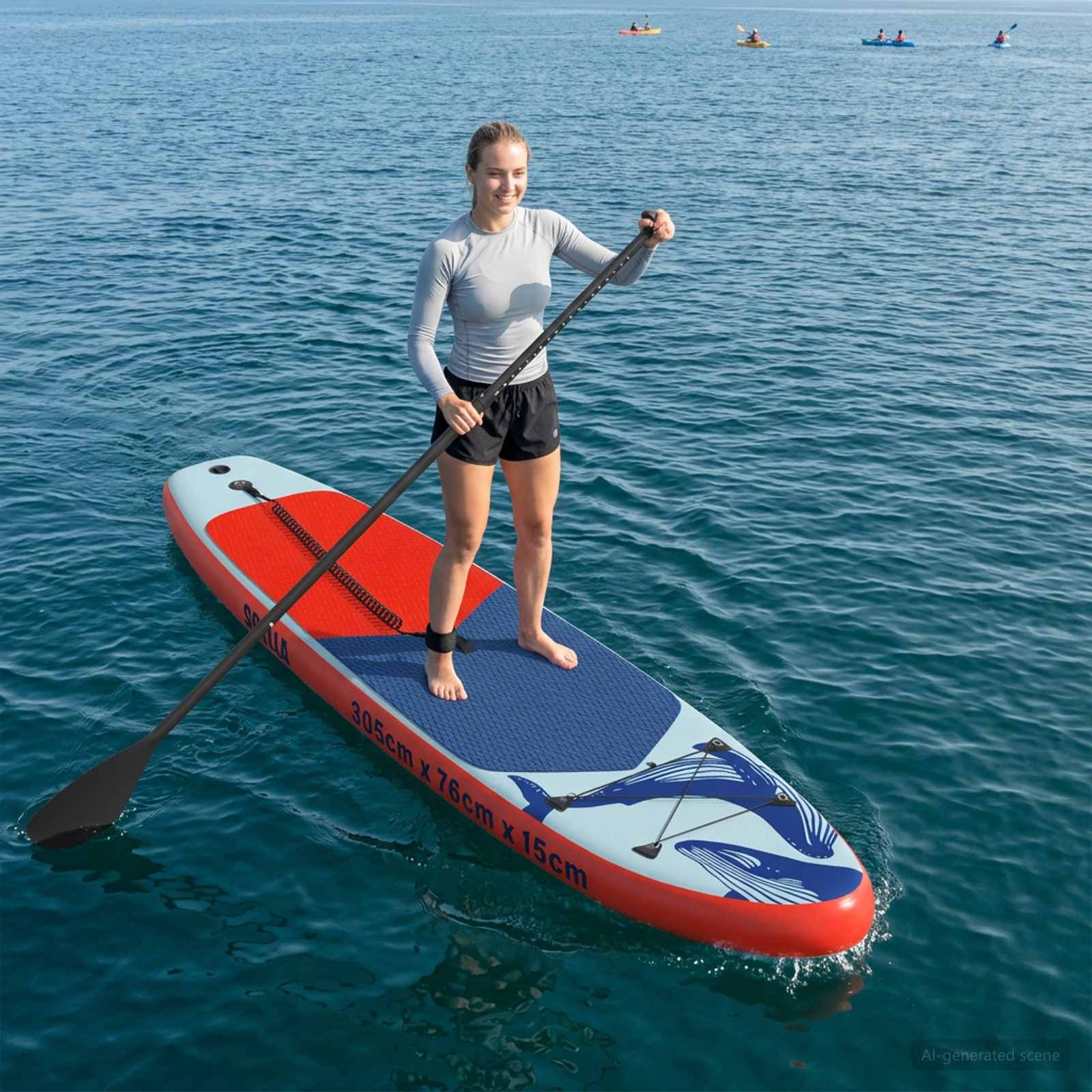 42039113_1.jpg vidaXL Vodný skúter Inflatable Stand Up Paddle Board SCYLLA Modrá pre – Obrázok 1