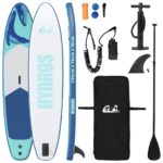 vidaXL Inflatovateľná paddle board HYDROS 335 x 76 x 15 cm Tyrkysová – Obrázok 2