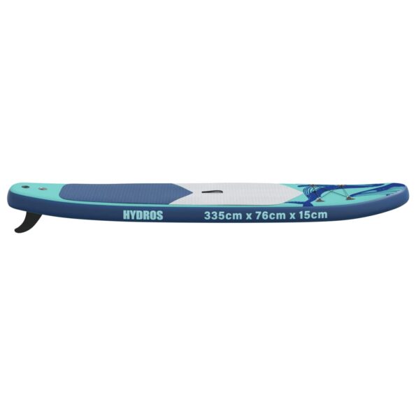 vidaXL Inflatovateľná paddle board HYDROS 335 x 76 x 15 cm Tyrkysová – Obrázok 4