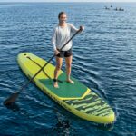 vidaXL Nafukovací paddleboard POSEIDON Zelená 335 x 76 x 15 cm PVC