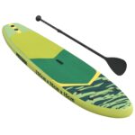 vidaXL Nafukovací paddleboard POSEIDON Zelená 335 x 76 x 15 cm PVC – Obrázok 3