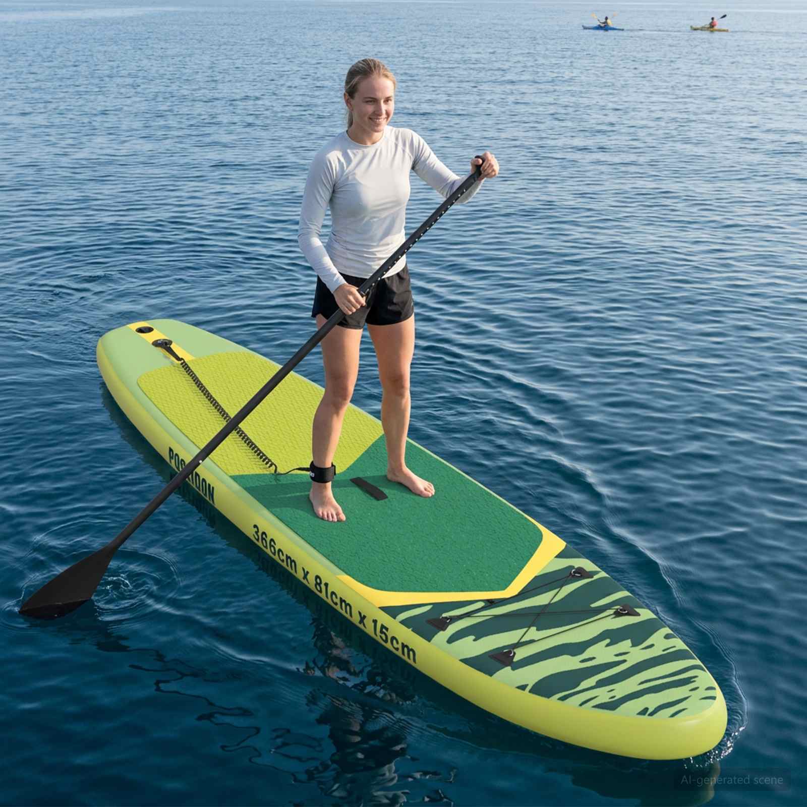 42039124_1.jpg vidaXL Nafukovací paddleboard POSEIDON 366 x 81 x 15 cm Zelená pre – Obrázok 1