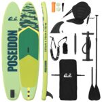 vidaXL SUP doska so sedadlom 2-in-1 POSEIDON 335 x 76 x 15 cm Zelená – Obrázok 2