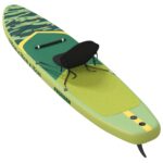 vidaXL SUP doska so sedadlom 2-in-1 POSEIDON 335 x 76 x 15 cm Zelená – Obrázok 6