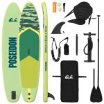 vidaXL SUP doska so sedadlom 2-in-1 POSEIDON 366 x 81 x 15 cm Zelená – Obrázok 2